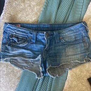 True Religion | Blue Denim cut offs